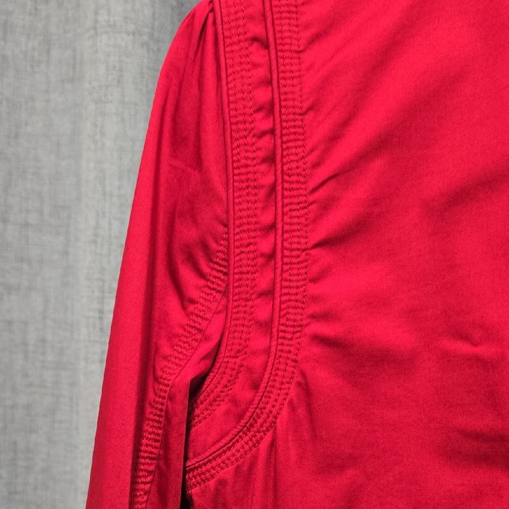 Juicy Couture Vibrant Red Double Breasted 3/4 Sleeve Trench‎ Coat Size Medium - Picture 11 of 16